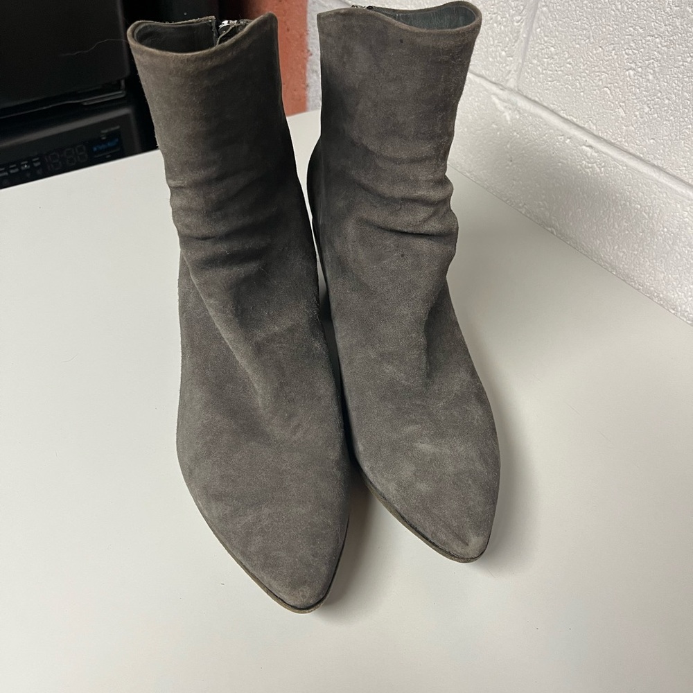 Officine Creative Gray Suede Women's Ankle Boots